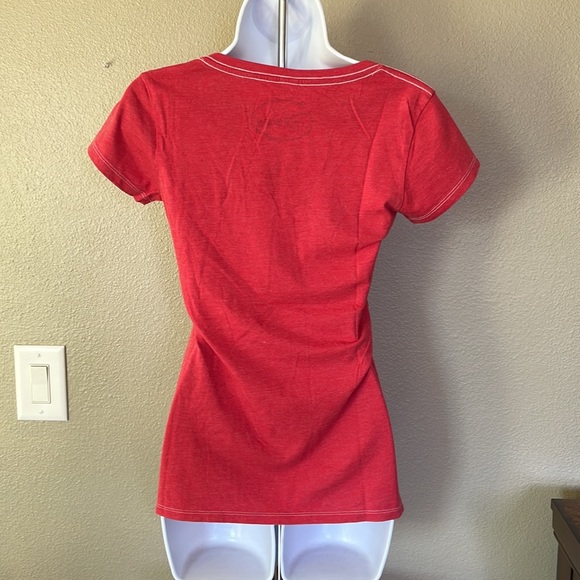 Minnie Mouse bandana print bow v neck t shirt - Picture 3 of 3